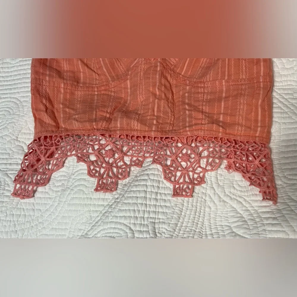 Free People FP One Coral Crochet Trim Cami | Size XS - Picture 4 of 6